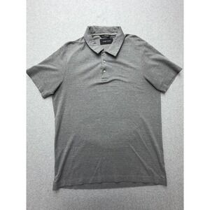 Wings + Horns Polo Shirt Mens Large Gray Stretch Jersey Knit Canada Casual